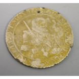 Coin, Germany, Saxony, Thaler 1655, contemporary or near-contemporary plated counterfeit,