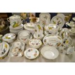 A Royal Worcester Evesham pattern oven to table service inc flan dishes; oven dishes, tureens,