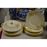 A Burleighware Golden Days part dinner service, comprising six dinner plates,