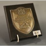 Coronation Commemorative Silver Plaque, 1937, His Master's Voice,