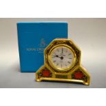 A Royal Crown Derby 1128 Old Imari desk clock, first edition,