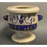 A mid 20th century English pottery campana shaped leech jar,