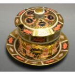 A Royal Crown Derby Imari 1128 pattern preserve pot