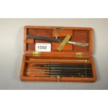 Medical - a 19th century Scottish mahogany rounded rectangular surgeon's scalpel box,