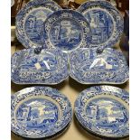 A pair of Copeland Spode's Italian vegetable dishes and covers; a pair of sandwich plates,