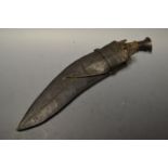 A kukri knife with file,