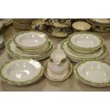 A Royal Doulton Fontainbleau H4978 pattern part dinner service, comprising six dinner plates,