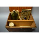 Boxes and Objects - a WW2 gas mask tin; The Paragon First Aid kit; military brass button slides;