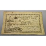 Banknote, Wolverhampton Bank, £1, 1811, no.