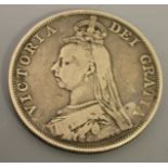 A Victorian double florin,