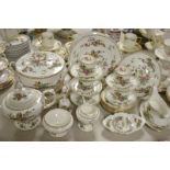 Crown Staffordshire Pagoda pattern dinner and tea ware - comprising teapot and cover, coffee cups,