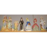 German Figures - a German bisque figure group, of a courting couple;  another,