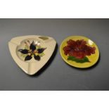 A Moorcroft pin tray and ashtray (2)