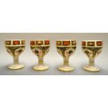 A set of four Royal Crown Derby 1128 pattern goblets,