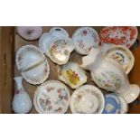 Ceramics - a Royal Crown Derby Posies pin tray; others; a Wedgwood Kutani Crane powder bowl;