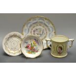 A Royal Crown Derby two handled loving cup; an Abbeydale plate;