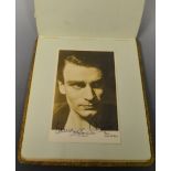 Autographs, 1930s leather bound, gold edged album, 7x6, including Sabu on pc pasted in,