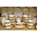 Royal Crown Derby Imperial Palace pattern tea and dinner ware - comprising five teacups,
