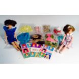 Barbie - a Mattel 1960s Barbie, several fashion outfits, miniature accessory booklets,