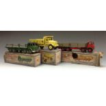 Dinky Supertoys 965 Euclid rear dump truck, yellow body, 'STONE ORE EARTH' to each side,