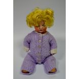 An Armand & Marseille (Germany) bisque head doll,  and ent limbed body, sleeping blue glass eyes,