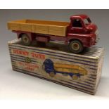 Dinky Toys 922 Big Bedford Lorry, maroon cab and lower, fawn back, fawn hubs, grey tyres,