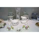A set  of four  Royal Albert Brigadoon pattern teacups and saucers;