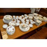 A Royal Worcester Evesham pattern part dinner service and tea service