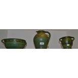 A Bourne Denby Danesby Ware Tube Lined bowl, green ground, 21cm diam, c.