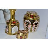 A Royal Crown Derby 1128 pattern ginger jar and cover;