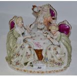 A Continental hard paste porcelain figural group,