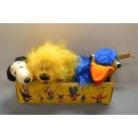 Rod Hull's Emu - Pelham Puppets, part moulded plastic body applied with blue faux fur,