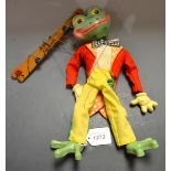 Frog - Pelham Puppets SL 63 Range,  hollow moulded head, with red and pink smiling mouth,