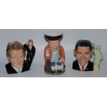 A Bairstow Manor Pottery large Character jug, Barack Obama, ltd edition 27/1000;  others,