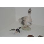 A Royal Copenhagen model, of a goose, 1088;  another,