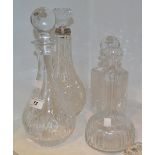 A Royal Brierley cut glass decanter,