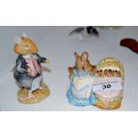 A Beswick Beatrix Potter model, Hunca Munca;  another,