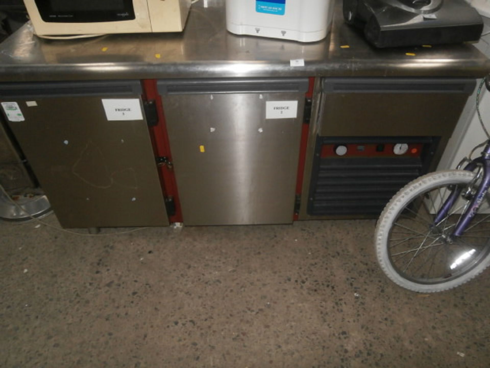 commercial double fridge unit