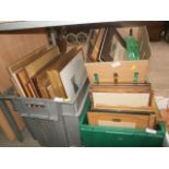 3 boxes of framed pictures