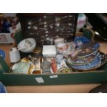 box inc collectors spoon display and pottery etc