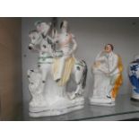 2 staffordshire figurines a/f