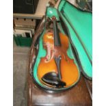 childs rosetti violin with bow and case