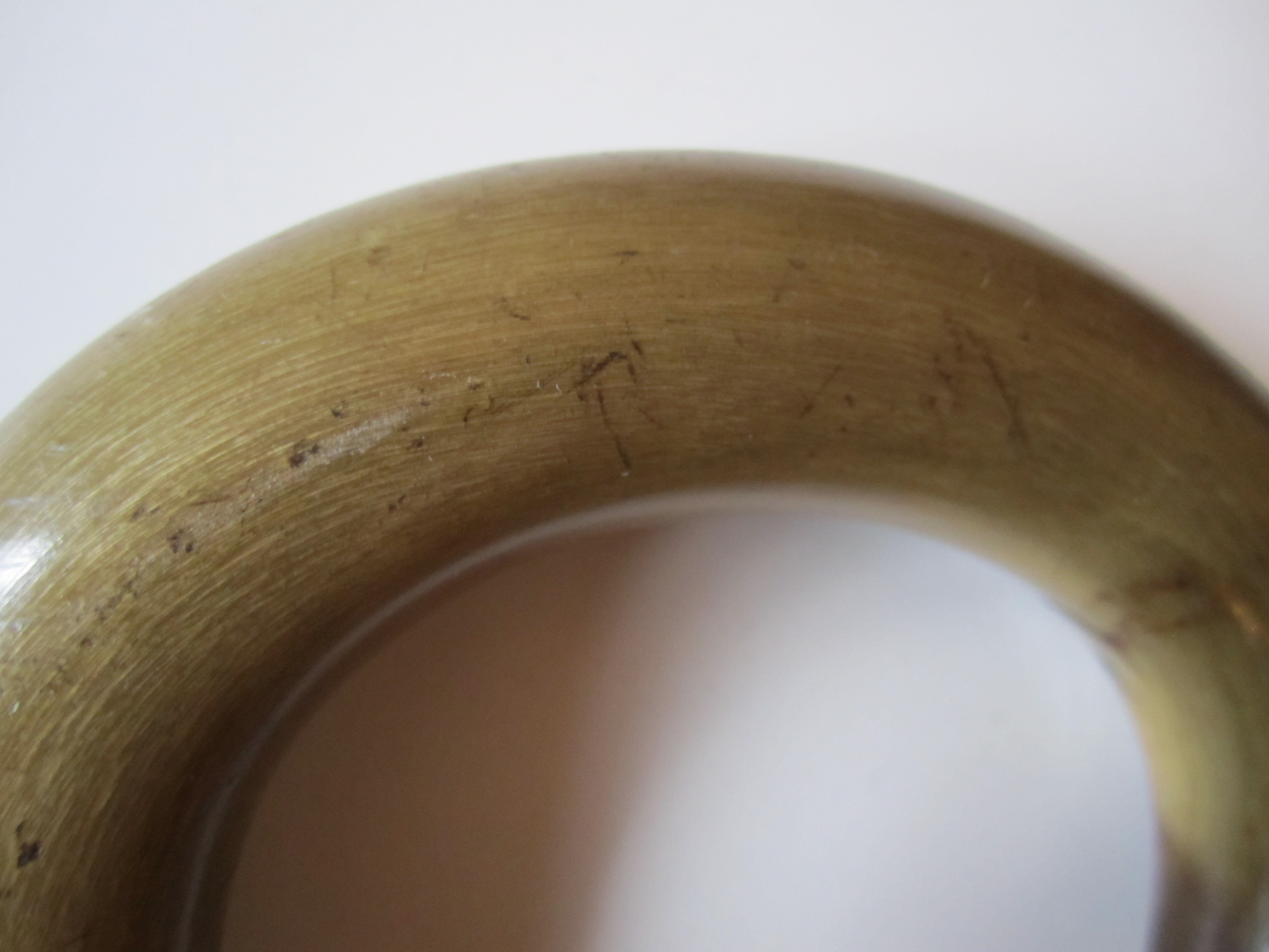 Horn Cane (possibly rhino) by London Maker Ben Cox. Solid 9ct gold collar, coromandel shaft. - Image 3 of 4