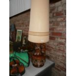 large german stoneware lamp