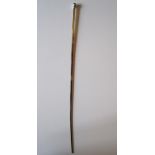 Antique Rhinoceros Horn Swagger Stick or Riding Crop. Silver ball handle and rhino horn shaft.