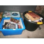 2 boxes and a tub of books inc collectors annuals