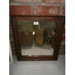 oak framed vintage mirror