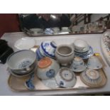 tray of oriental bowls