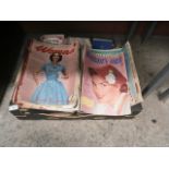 box of vintage woman magazines