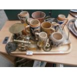 tray inc. Brassware & steins etc